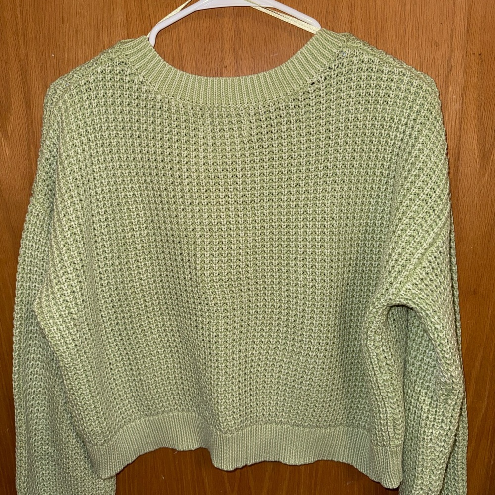 Haute Hippie Light Green Cotton Sweater - Picture 3 of 3